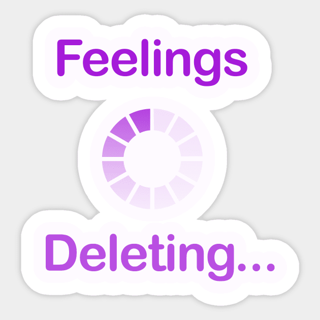 Feelings deleting Sticker by Vintage Dream